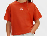 T-shirt boxy con logo