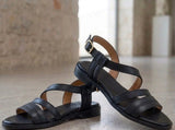 Sandalo Bicolore con Dettagli Metallizzati / total black