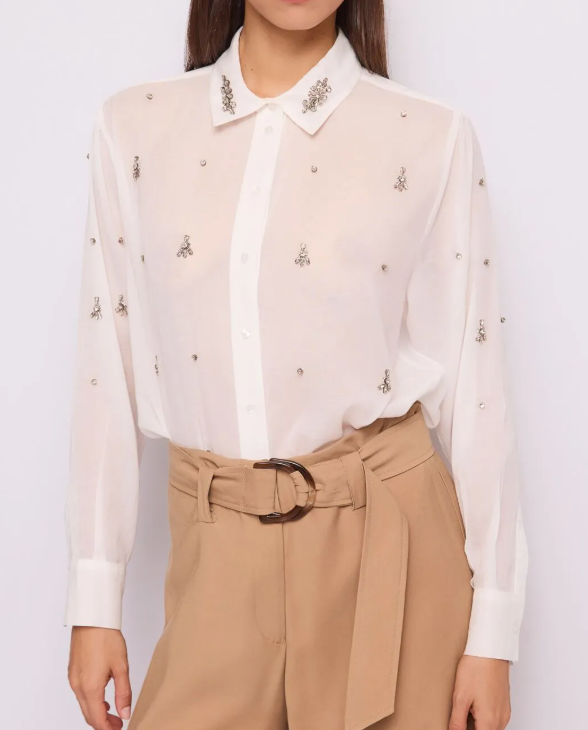 Camicia con dettagli gioiello