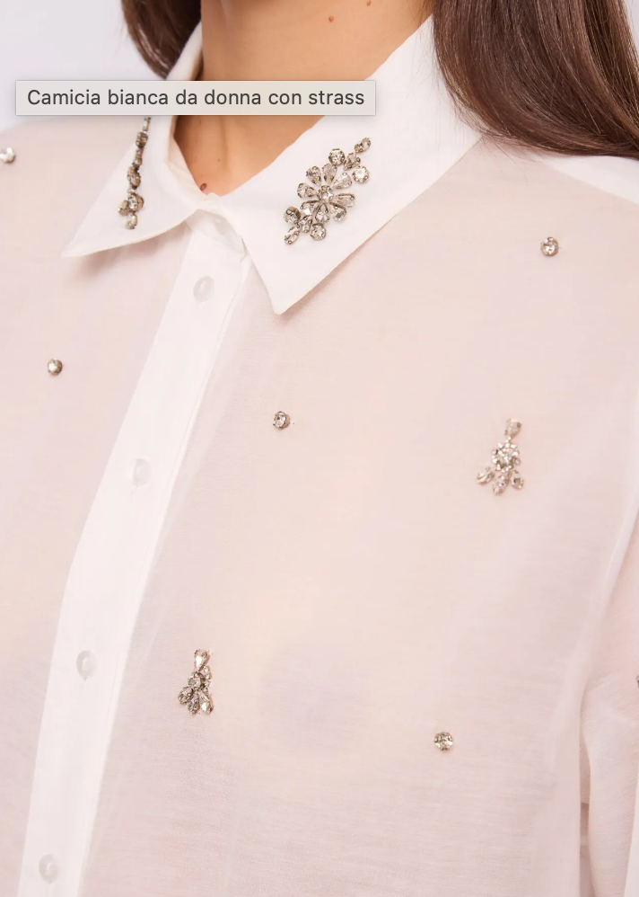Camicia con dettagli gioiello