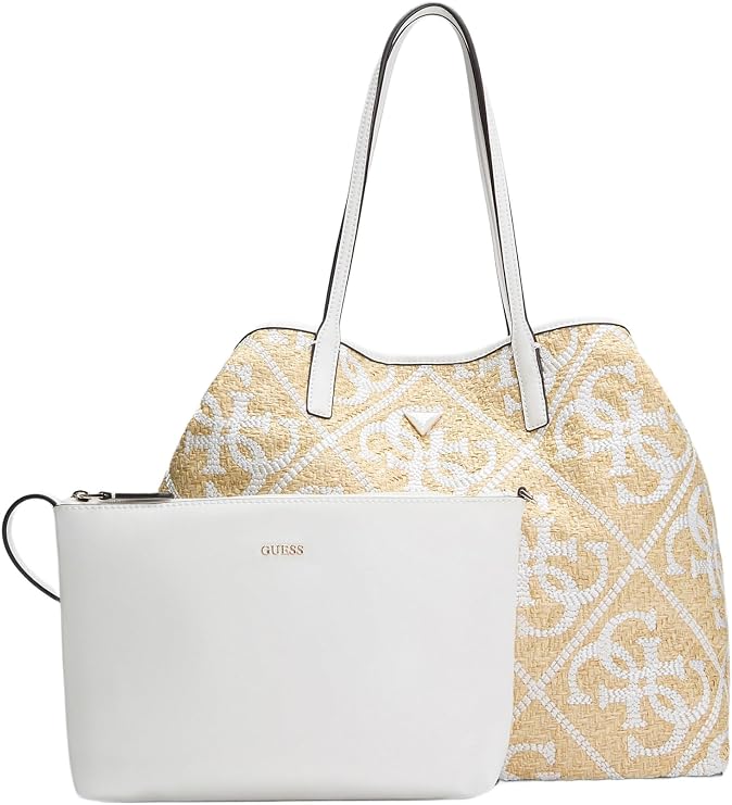 Borsa Shopper GUESS effetto rafia Kirsten Large 2 in 1 Tote