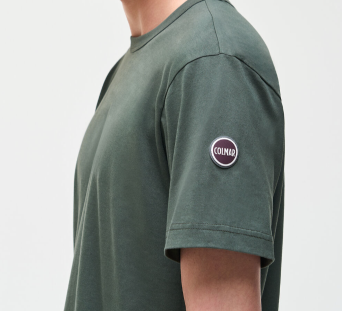 T-shirt logata in cotone