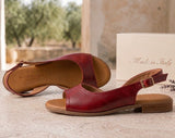 Sandalo basso peep-toe