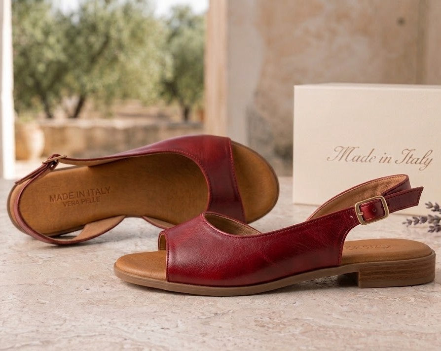 Sandalo basso peep-toe