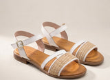 Sandalo Artigianale in Pelle e Raffia