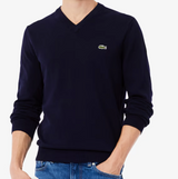 MAGLIONE IN COTONE SCOLLO A V