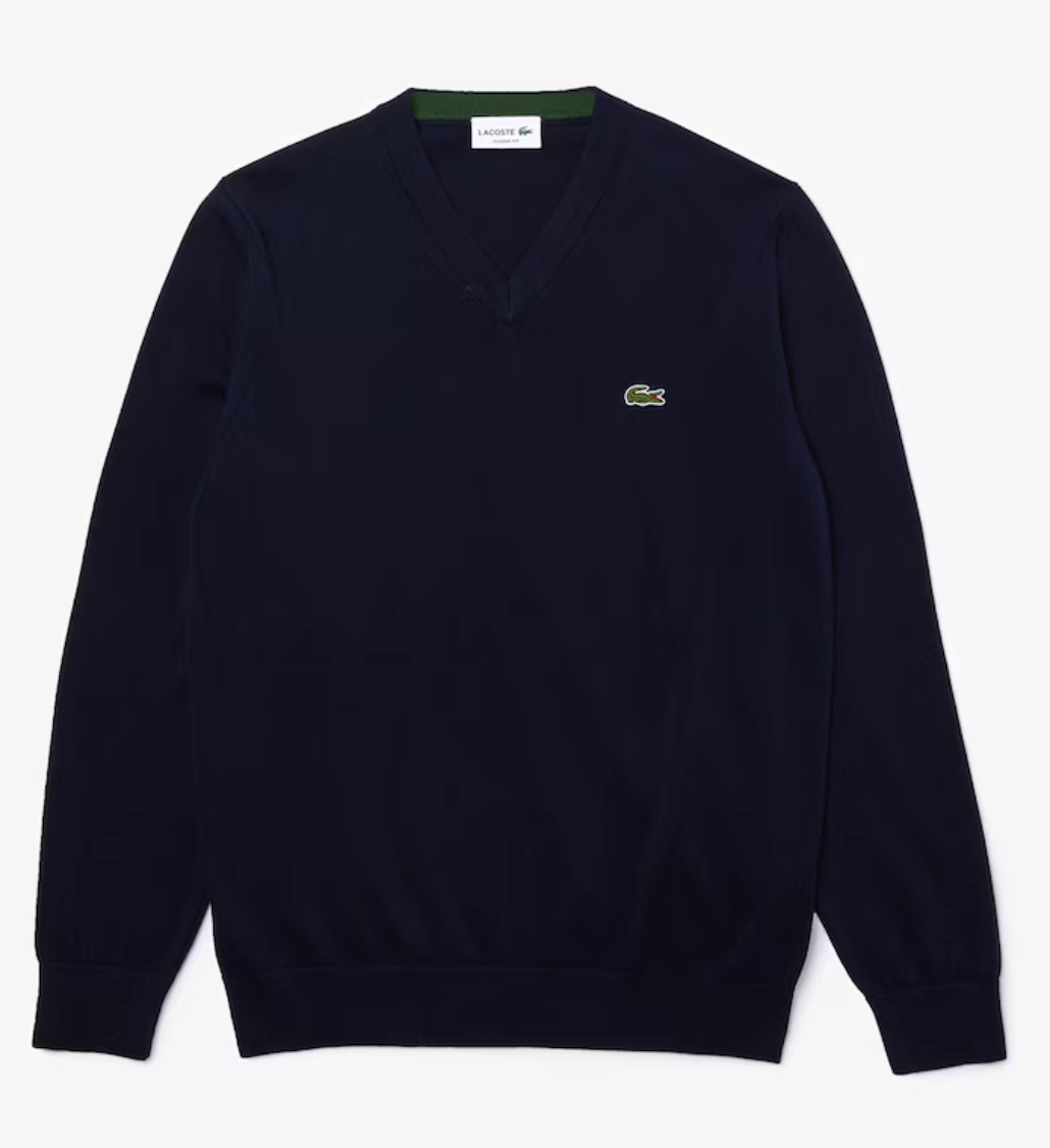 MAGLIONE IN COTONE SCOLLO A V
