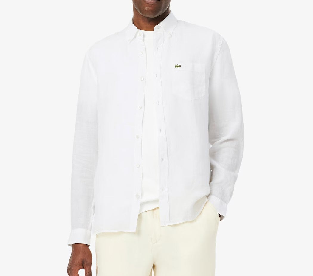 Camicia di lino  LACOSTE regular fit
