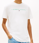 T-shirt in jersey con logo ricamato