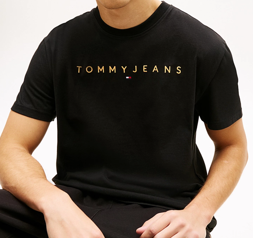 T-shirt in jersey con logo ricamato