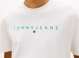T-shirt in jersey con logo ricamato