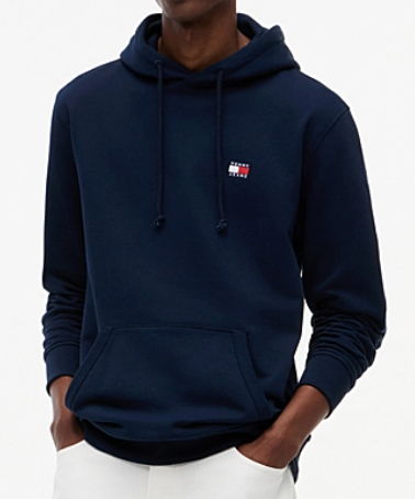 Felpa Tommy Badge in tessuto felpato spazzolato