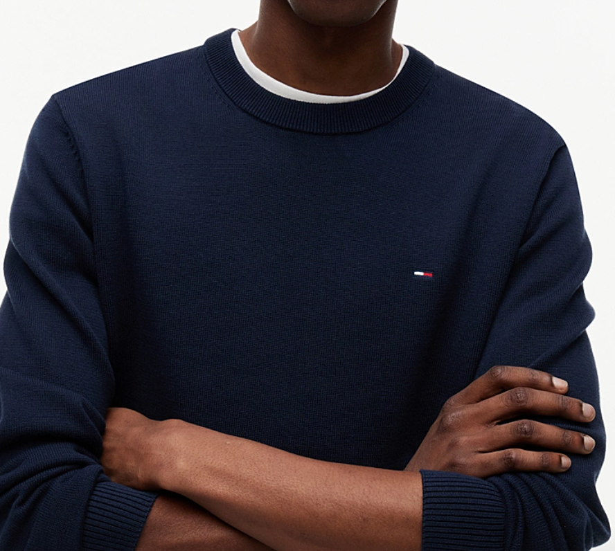 Pullover Tommy Flag slim fit leggero
