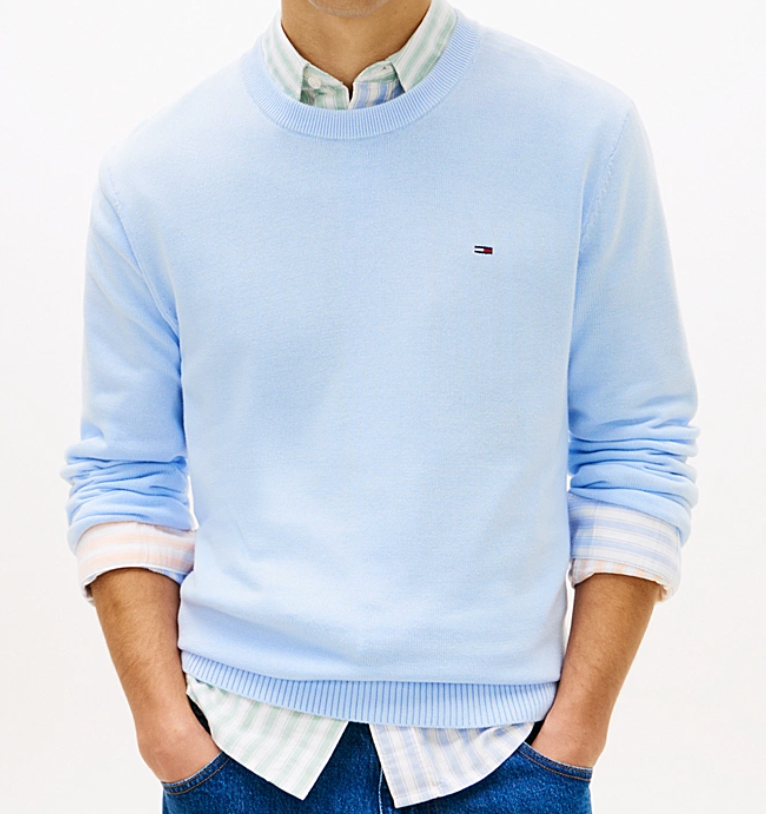 Pullover Tommy Flag slim fit leggero