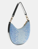 Borsa Guess a spalla Tasmin mini con strass
