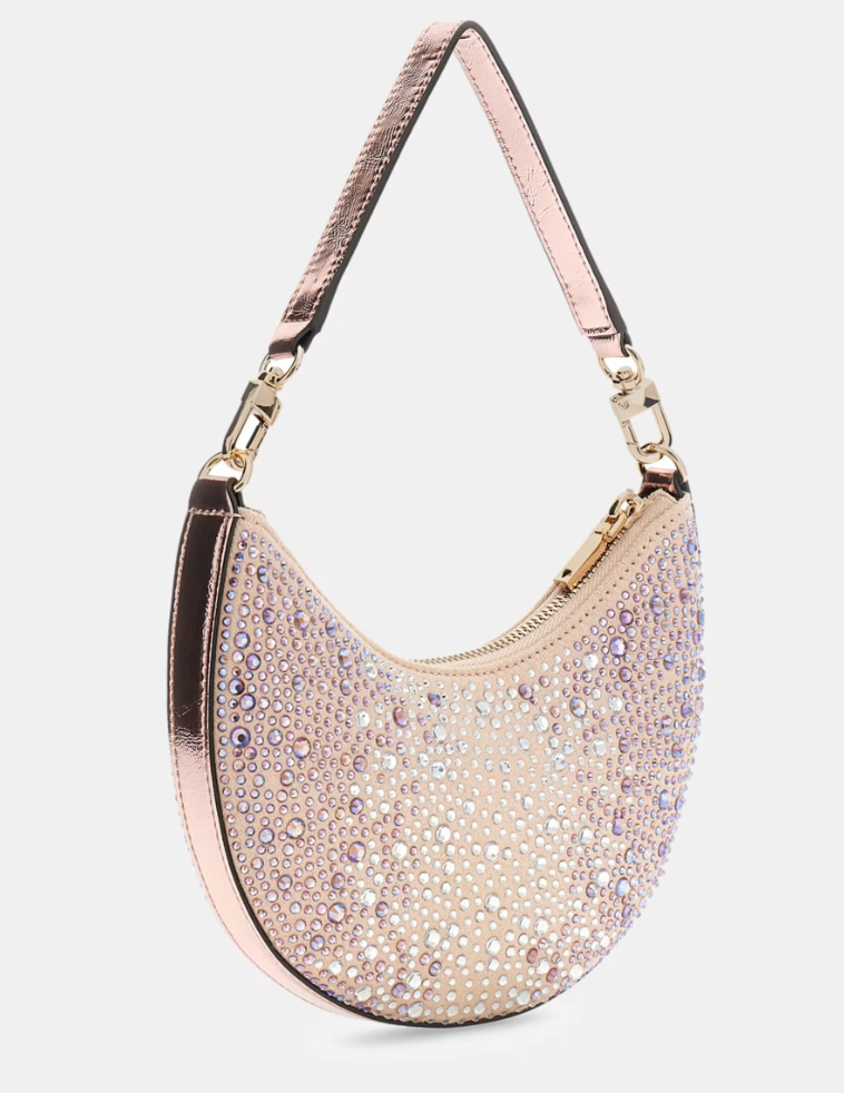 Borsa Guess a spalla Tasmin mini con strass
