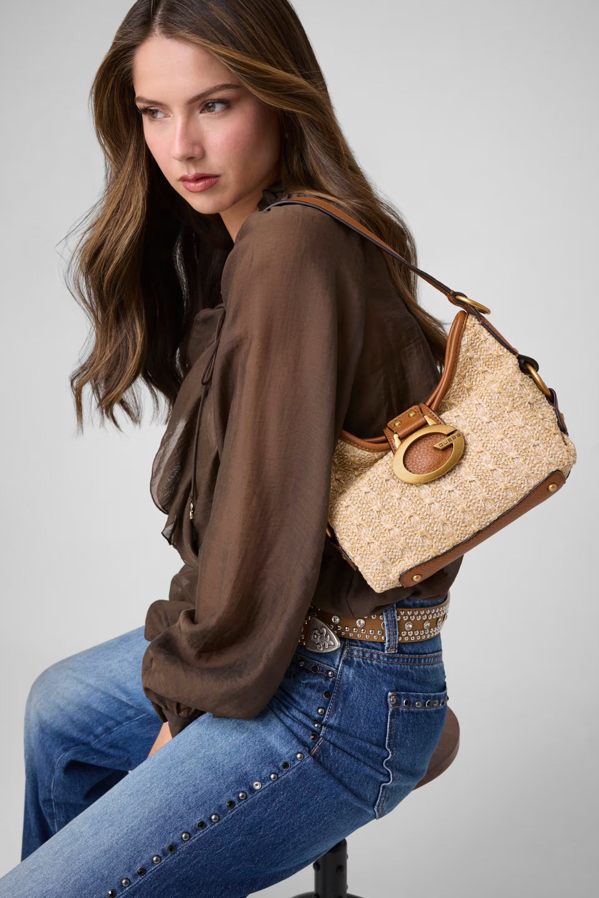 Borsa da spalla Guess hobo Camden mini