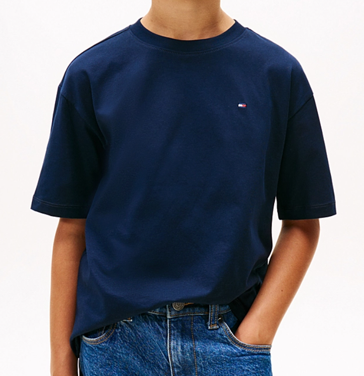 T-shirt Essential con bandierina ricamata