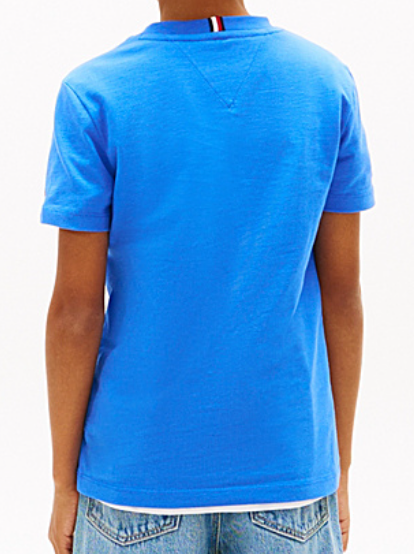 T-shirt in jersey con bandiera ondulata
