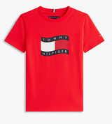 T-shirt in jersey con bandiera ondulata