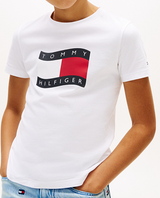 T-shirt in jersey con bandiera ondulata