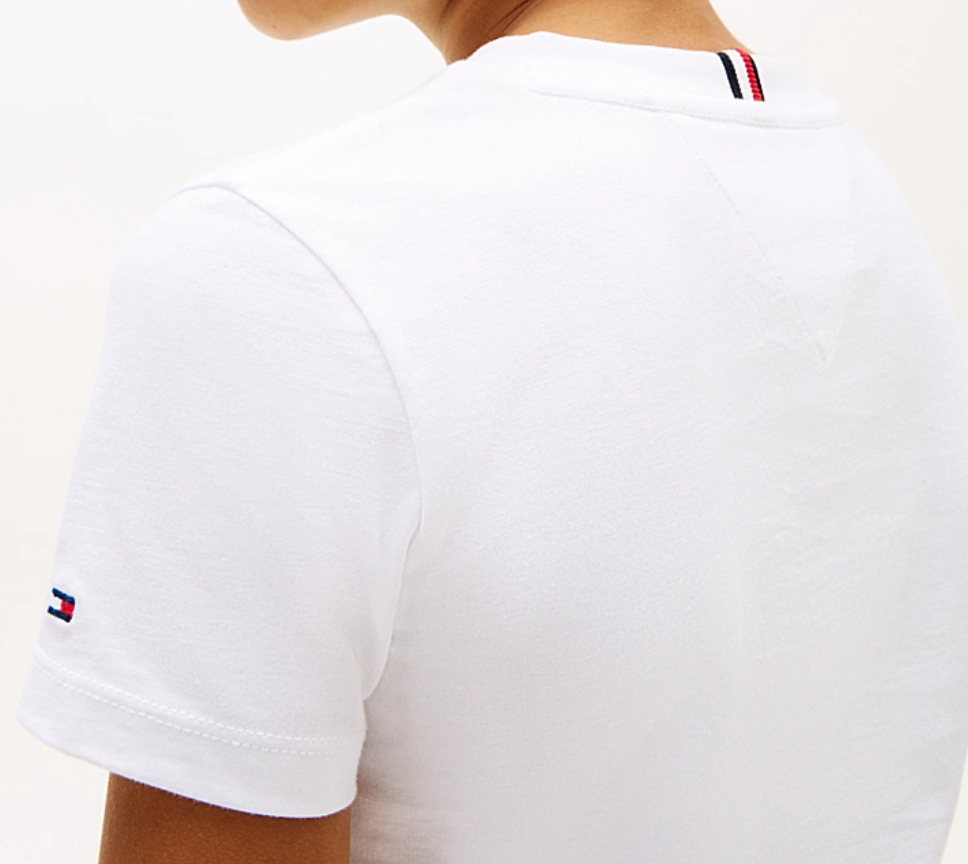 T-shirt in jersey con bandiera ondulata