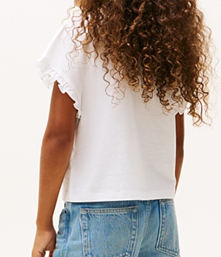 T-shirt Essential relaxed fit con ruches