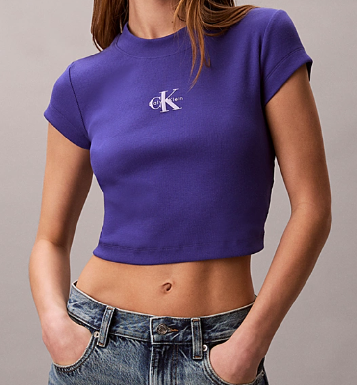 T-shirt crop monologo