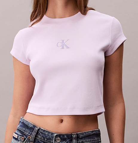 T-shirt crop monologo