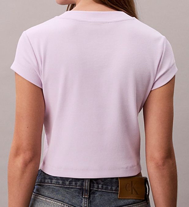 T-shirt crop monologo