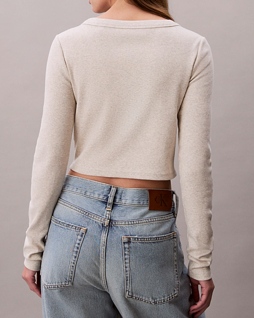 Cardigan in cotone a costine corto