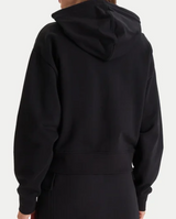 Felpa con cappuccio con zip integrale con monogramma corta