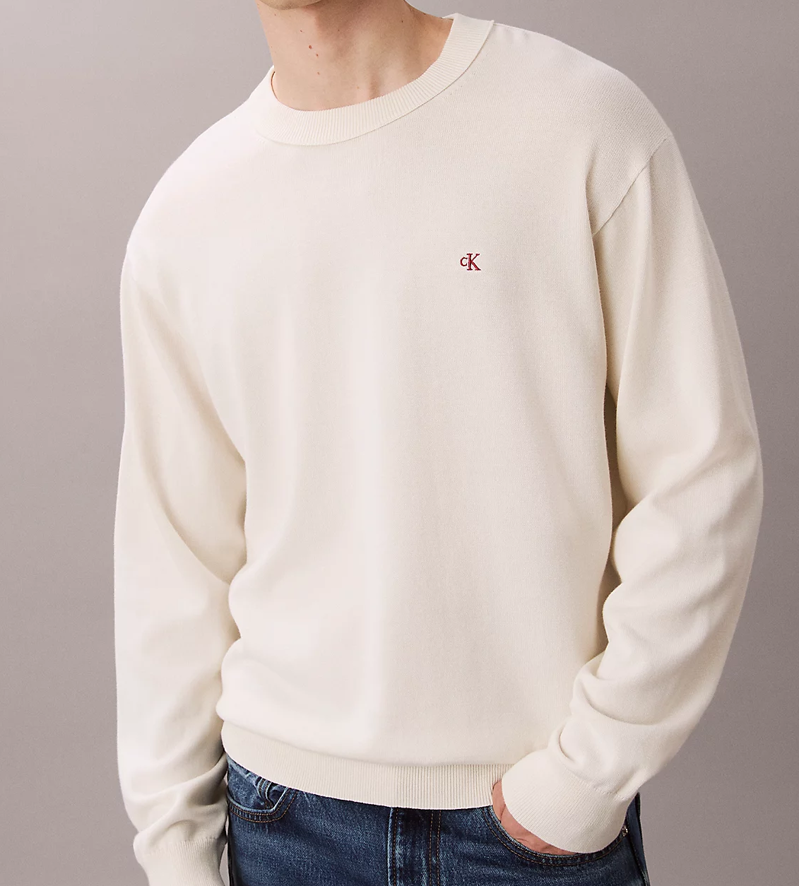 Maglione con monogramma in cotone