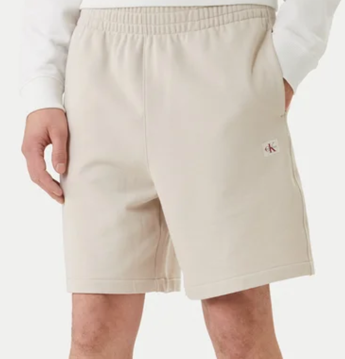 Pantaloni da tuta in spugna di cotone con stemma