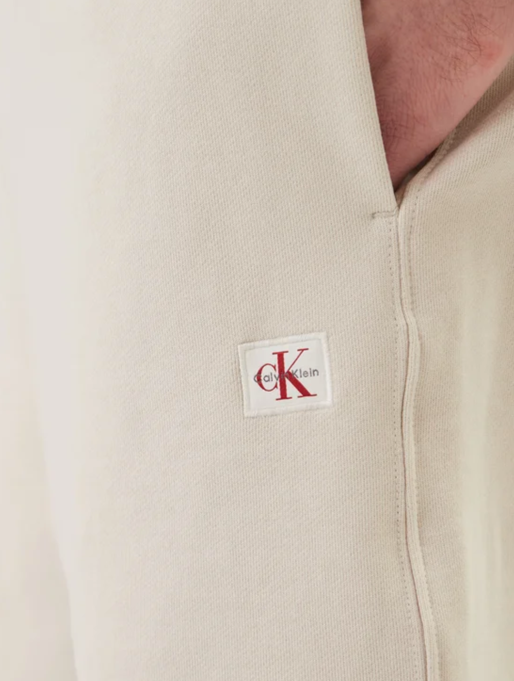 Pantaloni da tuta in spugna di cotone con stemma