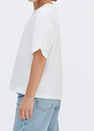 T-shirt boxy con logo