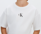 T-shirt boxy con logo