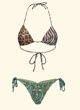 Bikini Donna F**K Triangolo con Slip Regolabile Fantasia