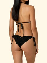 Bikini Donna F**K Triangolo con Slip Regolabile Nero