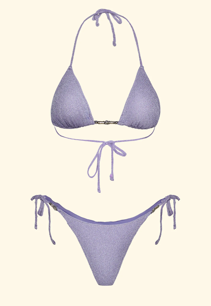 Bikini Donna F**K Triangolo con Slip Regolabile Lilla