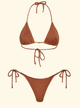 Bikini Donna F**K Triangolo con Slip Regolabile Arancione