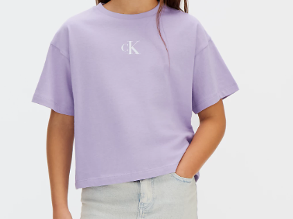 T-shirt boxy con logo