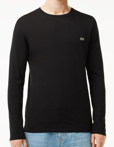 T-SHIRT A MANICHE LUNGHE IN JERSEY DI COTONE