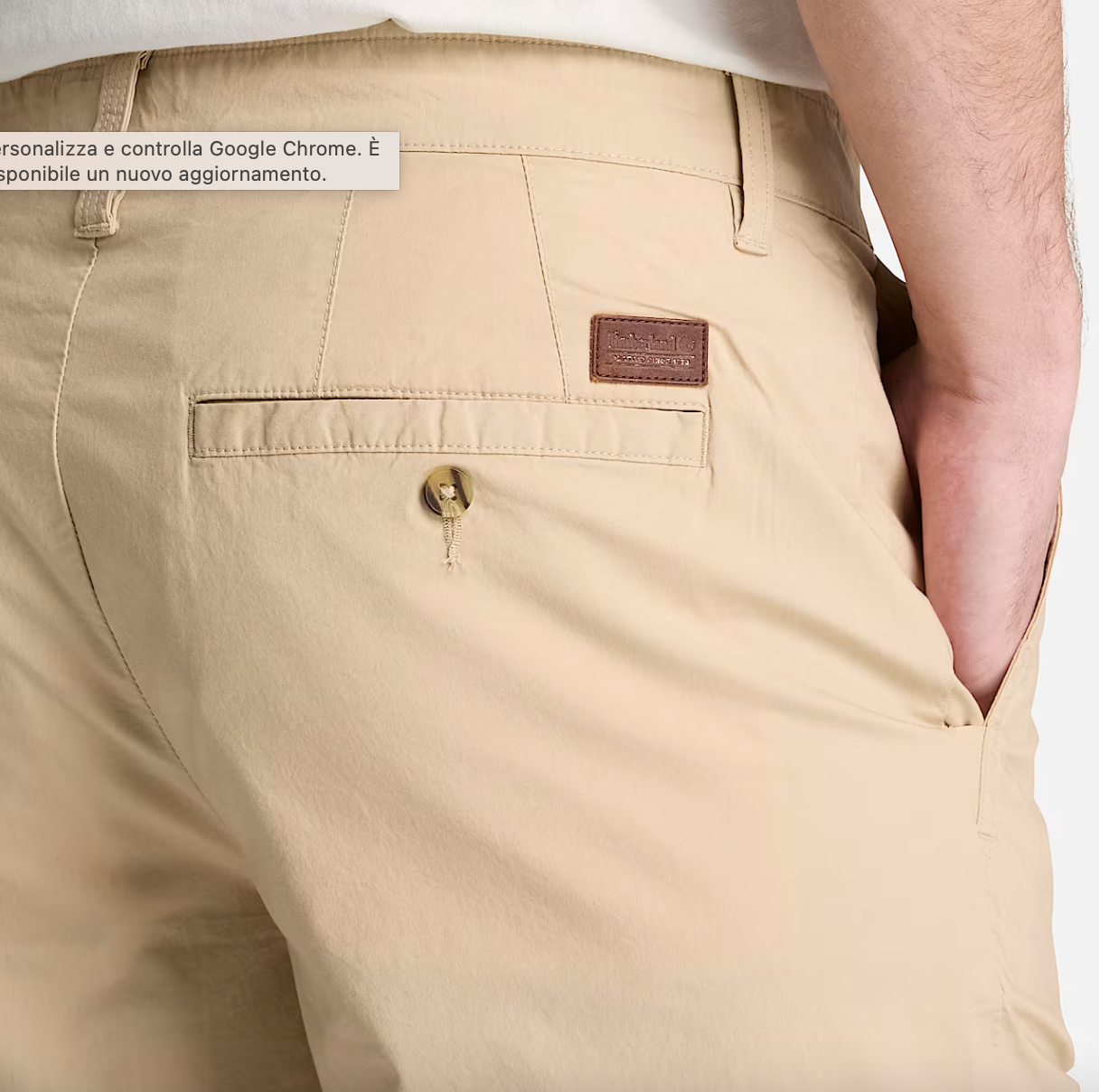 Shorts Chino in Popeline Claremont da Uomo