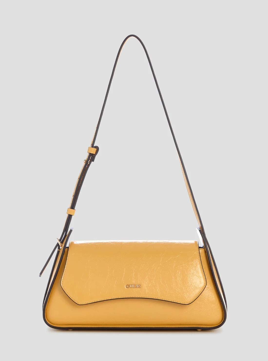 Borsa a tracolla Xena gialla con patta