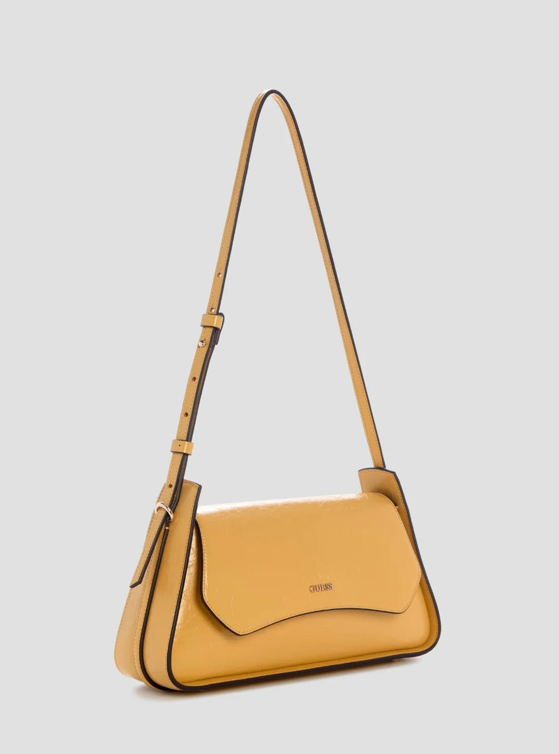 Borsa a tracolla Xena gialla con patta