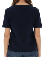 T-SHIRT CON SCOLLO A V IN MORBIDO COTONE RELAXED FIT
