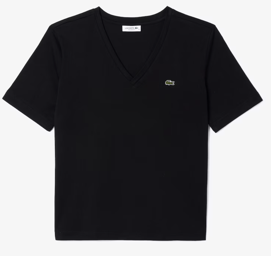 T-SHIRT CON SCOLLO A V IN MORBIDO COTONE RELAXED FIT