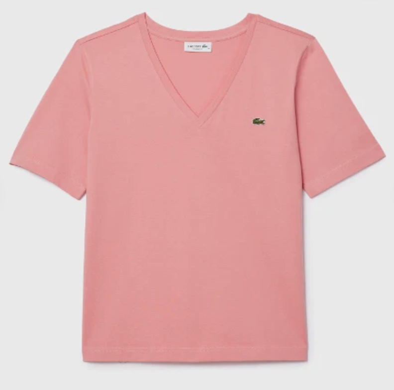 T-SHIRT CON SCOLLO A V IN MORBIDO COTONE RELAXED FIT