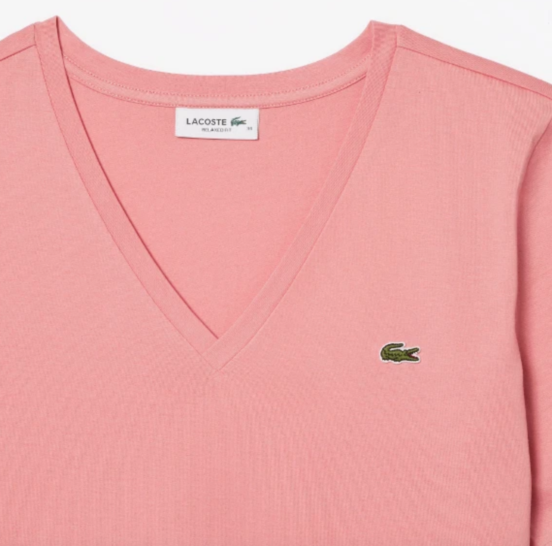 T-SHIRT CON SCOLLO A V IN MORBIDO COTONE RELAXED FIT